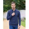 imageCOOFANDY Men Mock Neck Button Sweater Casual Knitted Sweaters Fashion Henley SweaterBlue