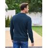 imageCOOFANDY Men Mock Neck Button Sweater Casual Knitted Sweaters Fashion Henley SweaterDeep Blue