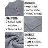 imageCOOFANDY Men Mock Neck Button Sweater Casual Knitted Sweaters Fashion Henley SweaterGray