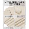 imageCOOFANDY Men Mock Neck Button Sweater Casual Knitted Sweaters Fashion Henley SweaterLight Khaki