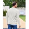 imageCOOFANDY Men Mock Neck Button Sweater Casual Knitted Sweaters Fashion Henley SweaterWhite