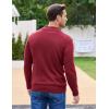 imageCOOFANDY Men Mock Neck Button Sweater Casual Knitted Sweaters Fashion Henley SweaterWine Red
