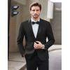 imageCOOFANDY Men Tuxedo Jacket Slim Fit Blazer Suit Jacket Prom Dinner Party WeddingBlack