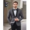 imageCOOFANDY Men Tuxedo Jacket Slim Fit Blazer Suit Jacket Prom Dinner Party WeddingGrey
