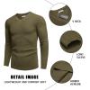 imageCOOFANDY Men V Neck Dress Sweater Knit Long Sleeve Casual Slim Fit Pullover SweaterArmy Green