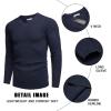 imageCOOFANDY Men V Neck Dress Sweater Knit Long Sleeve Casual Slim Fit Pullover SweaterNavy Blue