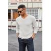 imageCOOFANDY Men V Neck Dress Sweater Knit Long Sleeve Casual Slim Fit Pullover SweaterWhite