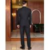imageCOOFANDY Mens 2 Piece Double Breasted Suits Slim Fit Tuxedo Jacket and Dress Pants Set for Wedding Business PromBlack