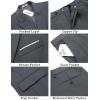 imageCOOFANDY Mens 2 Piece Double Breasted Suits Slim Fit Tuxedo Jacket and Dress Pants Set for Wedding Business PromHeather Grey