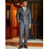 imageCOOFANDY Mens 2 Piece Double Breasted Suits Slim Fit Tuxedo Jacket and Dress Pants Set for Wedding Business PromHeather Grey