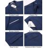 imageCOOFANDY Mens 2 Piece Double Breasted Suits Slim Fit Tuxedo Jacket and Dress Pants Set for Wedding Business PromNavy