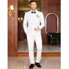 imageCOOFANDY Mens 2 Piece Double Breasted Suits Slim Fit Tuxedo Jacket and Dress Pants Set for Wedding Business PromWhite
