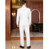 imageCOOFANDY Mens 2 Piece Double Breasted Suits Slim Fit Tuxedo Jacket and Dress Pants Set for Wedding Business PromWhite