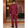imageCOOFANDY Mens 2 Piece Double Breasted Suits Slim Fit Tuxedo Jacket and Dress Pants Set for Wedding Business PromWine Red