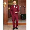 imageCOOFANDY Mens 2 Piece Double Breasted Suits Slim Fit Tuxedo Jacket and Dress Pants Set for Wedding Business PromWine Red