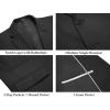 imageCOOFANDY Mens 2 Piece Linen Suits Set Regular Fit Casual Lightweight Blazer Jacket and PantsBlack