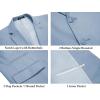 imageCOOFANDY Mens 2 Piece Linen Suits Set Regular Fit Casual Lightweight Blazer Jacket and PantsLight Blue