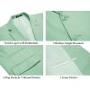 imageCOOFANDY Mens 2 Piece Linen Suits Set Regular Fit Casual Lightweight Blazer Jacket and PantsLight Green