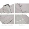 imageCOOFANDY Mens 2 Piece Linen Suits Set Regular Fit Casual Lightweight Blazer Jacket and PantsLight Grey