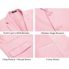 imageCOOFANDY Mens 2 Piece Linen Suits Set Regular Fit Casual Lightweight Blazer Jacket and PantsPink