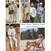 imageCOOFANDY Mens 2 Piece Linen Suits Set Regular Fit Casual Lightweight Blazer Jacket and PantsPink