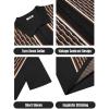 imageCOOFANDY Mens 2 Piece Outfit Vintage Short Sleeve Button Down Knit Polo Shirts Casual Beach Shorts SetsBlack  Brown