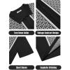 imageCOOFANDY Mens 2 Piece Outfit Vintage Short Sleeve Button Down Knit Polo Shirts Casual Beach Shorts SetsBlack