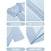 imageCOOFANDY Mens 2 Piece Outfit Vintage Short Sleeve Button Down Knit Polo Shirts Casual Beach Shorts SetsBlue