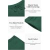 imageCOOFANDY Mens 2 Piece Outfit Vintage Short Sleeve Button Down Knit Polo Shirts Casual Beach Shorts SetsDark Green