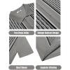imageCOOFANDY Mens 2 Piece Outfit Vintage Short Sleeve Button Down Knit Polo Shirts Casual Beach Shorts SetsGrey