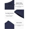 imageCOOFANDY Mens 2 Piece Outfit Vintage Short Sleeve Button Down Knit Polo Shirts Casual Beach Shorts SetsNavy Blue