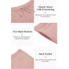 imageCOOFANDY Mens 2 Piece Outfit Vintage Short Sleeve Button Down Knit Polo Shirts Casual Beach Shorts SetsPink