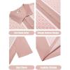 imageCOOFANDY Mens 2 Piece Outfit Vintage Short Sleeve Button Down Knit Polo Shirts Casual Beach Shorts SetsPink
