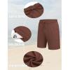imageCOOFANDY Mens 2 Piece Outfits Summer Short Sets Vintage Knit Button Down Shirt Short Sleeve Polo Casual Beach SuitsBrown