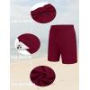 imageCOOFANDY Mens 2 Piece Outfits Summer Short Sets Vintage Knit Button Down Shirt Short Sleeve Polo Casual Beach SuitsWine Red