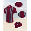 imageCOOFANDY Mens 2 Piece Outfits Summer Short Sets Vintage Knit Button Down Shirt Short Sleeve Polo Casual Beach SuitsWine Red