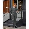 imageCOOFANDY Mens 2 Piece Suit Slim Fit 2 Button Formal Jacket Suits Pants Set for Wedding Business PromDark Grey