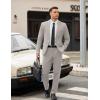 imageCOOFANDY Mens 2 Piece Suit Slim Fit 2 Button Formal Jacket Suits Pants Set for Wedding Business PromLight Grey