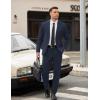 imageCOOFANDY Mens 2 Piece Suit Slim Fit 2 Button Formal Jacket Suits Pants Set for Wedding Business PromNavy Blue
