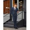 imageCOOFANDY Mens 2 Piece Suit Slim Fit 2 Button Formal Jacket Suits Pants Set for Wedding Business PromNavy Blue