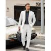 imageCOOFANDY Mens 2 Piece Suit Slim Fit 2 Button Formal Jacket Suits Pants Set for Wedding Business PromWhite