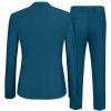imageCOOFANDY Mens 2 Piece Suit Slim Fit One Button Tuxedo Jacket Pants for Wedding Prom BusinessDeep Blue