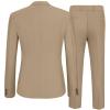 imageCOOFANDY Mens 2 Piece Suit Slim Fit One Button Tuxedo Jacket Pants for Wedding Prom BusinessKhaki