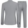 imageCOOFANDY Mens 2 Piece Suit Slim Fit One Button Tuxedo Jacket Pants for Wedding Prom BusinessLight Grey