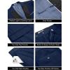 imageCOOFANDY Mens 2 Piece Suit Slim Fit One Button Tuxedo Jacket Pants for Wedding Prom BusinessNavy Blue