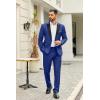 imageCOOFANDY Mens 2 Piece Suit Slim Fit One Button Tuxedo Jacket Pants for Wedding Prom BusinessRoyal Blue