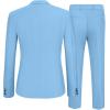 imageCOOFANDY Mens 2 Piece Suit Slim Fit One Button Tuxedo Jacket Pants for Wedding Prom BusinessSky Blue