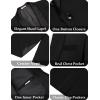 imageCOOFANDY Mens 2 Piece Suit Slim Fit Shawl Lapel One Button Formal Tuxedo Jacket Pants Set for Wedding Prom BusinessBlack