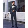 imageCOOFANDY Mens 2 Piece Suit Slim Fit Shawl Lapel One Button Formal Tuxedo Jacket Pants Set for Wedding Prom BusinessNavy