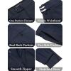 imageCOOFANDY Mens 2 Piece Suit Slim Fit Shawl Lapel One Button Formal Tuxedo Jacket Pants Set for Wedding Prom BusinessNavy